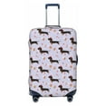 Daiia Dachshund Dog Luggage Cover, Thickened Washable Travel Luggage