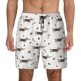 thumbnail image 1 of Daiia Dachshund Dog Mens Swim Trunks Swim Shorts Quick Dry Swim Shorts with Mesh Lining Pockets-3X-Large, 1 of 9