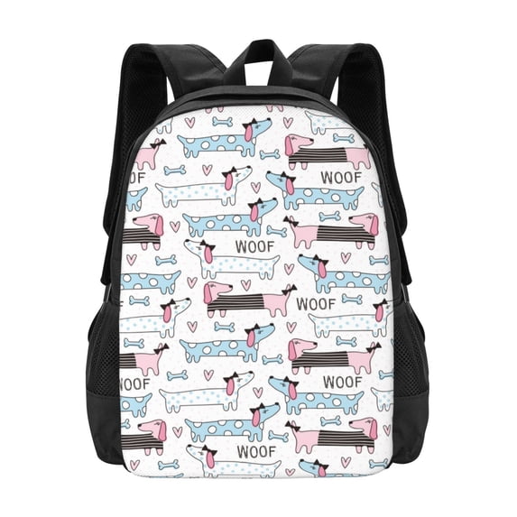 Daiia Dachshund Dog Puppy Backpack for Men and Women -Durable Backpack Large Capacity, Water-Resistant Bag with Adjustable Straps and Laptop Compartment