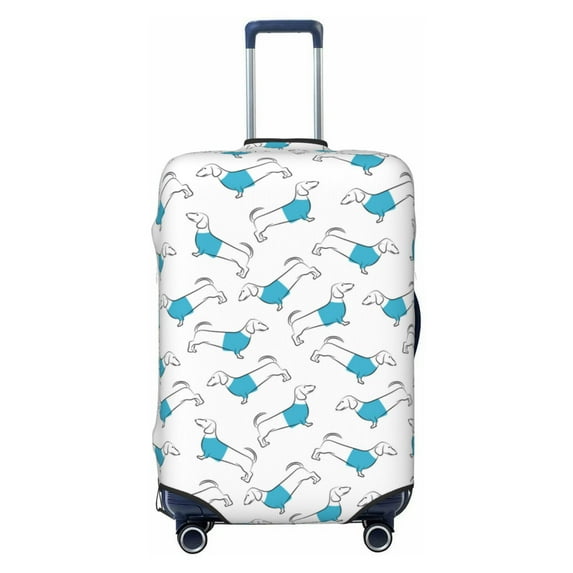 Daiia Dachshund Dog Puppy Luggage Cover, Thickened Washable Travel Luggage Covers, Elastic Unique Baggage Covers for 18-20 inch Luggage-Small