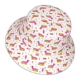 thumbnail image 1 of Daiia Dachshund Dog Puppy Pattern Bucket Hat - Trendy Cotton Sun Hat for Beach, Golf, Fishing - Fun Outdoor Vacation Boonie for Men and Women, 1 of 9
