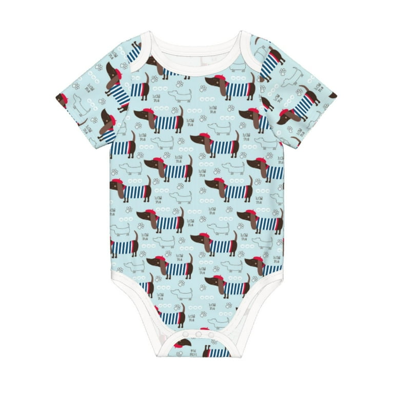 Dachshund print baby clothes hotsell