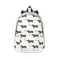 thumbnail image 1 of Daiia Dachshund Dog Puppy Vintage Canvas Backpack for Men and Women ,Hiking Backpack,Travel Laptop Bag for School,Large Capacity Backpack, 1 of 8