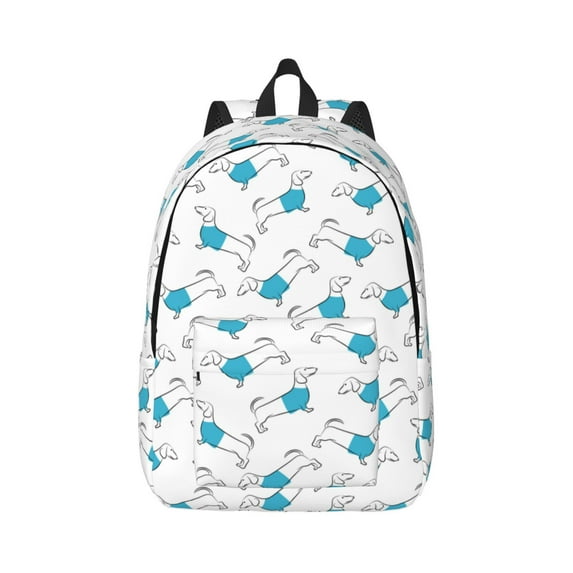 Daiia Dachshund Dog Puppy Vintage Canvas Backpack for Men and Women ,Hiking Backpack,Travel Laptop Bag for School,Large Capacity Backpack