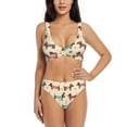 thumbnail image 1 of Daiia Dachshund Dog Puppy Women's Bikini Set Two Piece Swimsuit High Waisted Bikini Adjustable Straps Bikini Perfect for Beach, Pool, and Summer Vacation-Small, 1 of 9