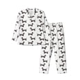 thumbnail image 1 of Daiia Dachshund Dog Puppy for Men's Long-Sleeved Pajama Set – Soft & Comfortable Sleepwear Button-Up Pajamas Cozy Lounge Wear-Large, 1 of 7