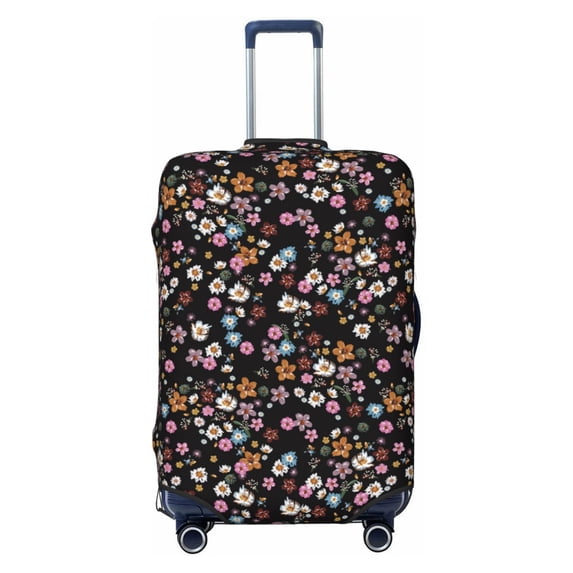 Daiia Daisies Flowers Luggage Cover, Thickened Washable Travel Luggage Covers, Elastic Unique Baggage Covers for 18-20 inch Luggage-Small