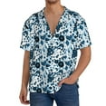 thumbnail image 1 of Daiia Daisies Flowers Men's Linen Shirts Short Sleeve Casual Shirts Button Down Shirt for Men Beach Summer Wedding Shirt-X-Large, 1 of 6