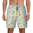 thumbnail image 1 of Daiia Daisies Flowers Mens Swim Trunks Swim Shorts Quick Dry Swim Shorts with Mesh Lining Pockets-Small, 1 of 9