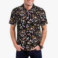 thumbnail image 1 of Daiia Daisies Flowers Pattern Men’s Polo Shirts,Solid Deck Shirt,Classic Fit, Breathable Cotton Polo for Casual and Sport Wear-Large, 1 of 7