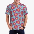 thumbnail image 1 of Daiia Daisies Flowers Pattern Men’s Polo Shirts,Solid Deck Shirt,Classic Fit, Breathable Cotton Polo for Casual and Sport Wear-Medium, 1 of 7
