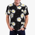 thumbnail image 1 of Daiia Daisies Flowers Pattern Men’s Polo Shirts,Solid Deck Shirt,Classic Fit, Breathable Cotton Polo for Casual and Sport Wear-XX-Large, 1 of 7