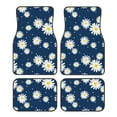 thumbnail image 1 of Daiia Daisies Flowers Printed Car Floor Mats Set of 4, Durable Non Slip Auto Floor Carpet, Car Interior Carpets Proof Foot Pads Anti-Slip Cushion Automoetive Accessories, 1 of 6