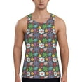 thumbnail image 1 of Daiia Daisies Flowers Printed Men's Quick Dry Fit Muscle Tank Top Slim-Fit Tank Workout Tank Top Lightweight Sports Tank Top-3X-Large, 1 of 7