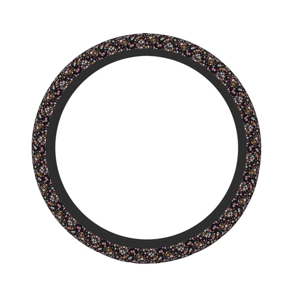Daiia Daisies Flowers Steering Wheel Cover Auto Steering Wheel Covers Breathable Anti-Slip Steering Wheels Car Interior Decor Accessories for Men Women Universal 15 Inch