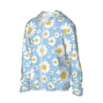 thumbnail image 1 of Daiia Daisies Flowers UPF 50+ Sun Protection Hoodie Jacket Lightweight Long Sleeve Sun Shirt for Women Men with Pocket Hiking Outdoor-X-Large, 1 of 7