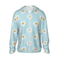 Daiia Daisies Flowers UPF 50+ Sun Protection Hoodie Jacket Lightweight
