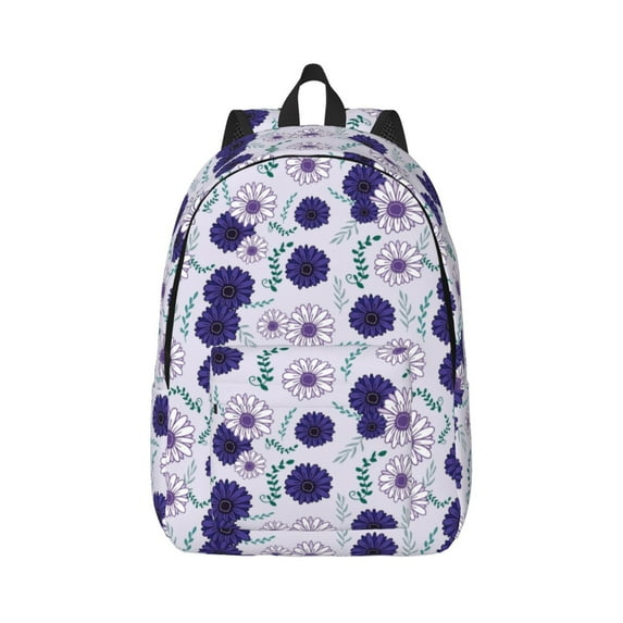 Daiia Daisies Flowers Vintage Canvas Backpack for Men and Women ,Hiking Backpack,Travel Laptop Bag for School,Large Capacity Backpack