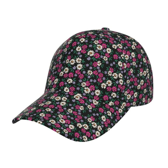 Daiia Daisies Flowers print Baseball Cap Men Women Golf Dad Hat Adjustable Original Classic Low Profile Hat Unconstructed Plain Cap