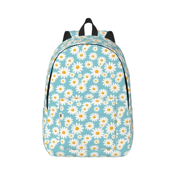 Daiia Daisy Floral A Vintage Canvas Backpack for Men and Women ,Hiking Backpack,Travel Laptop Bag for School,Large Capacity Backpack