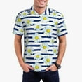 thumbnail image 1 of Daiia Daisy Striped Nautical Pattern Men’s Polo Shirts,Solid Deck Shirt,Classic Fit, Breathable Cotton Polo for Casual and Sport Wear-X-Large, 1 of 9
