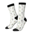 thumbnail image 1 of Daiia Dancing Dogs Print Crew Socks – Soft Breathable Long Socks for Men & Women, Moisture-Wicking & Comfortable Daily Wear Socks, One-Size Fits Most (US 5-11), 1 of 6