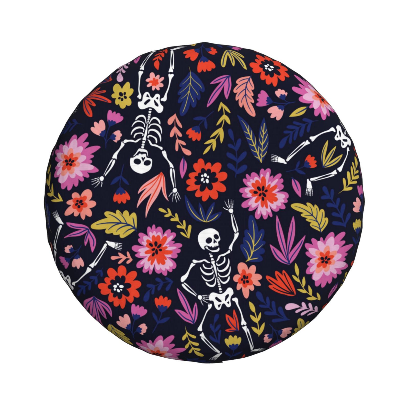 Daiia Dancing Skeletons Floral Garden Tire Covers , Travel Trailer