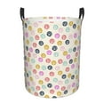 Daiia Dandelion Floral Round Laundry Basket with Handles Thickened