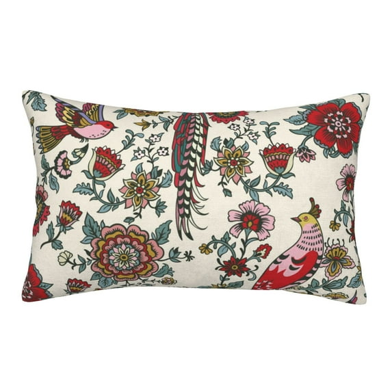 Daiia Dark Enchanted Flowers And Birds Bedding Waterproof Pillow Protector Zippered Queen – Bed Bug Proof Pillow Encasement-14"x20"