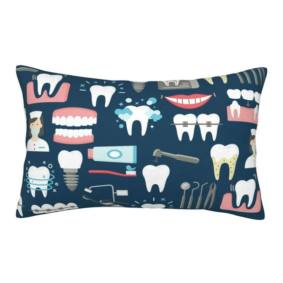 Daiia Dental Bedding Waterproof Pillow Protector Zippered Queen – Bed Bug Proof Pillow Encasement-14"x20"