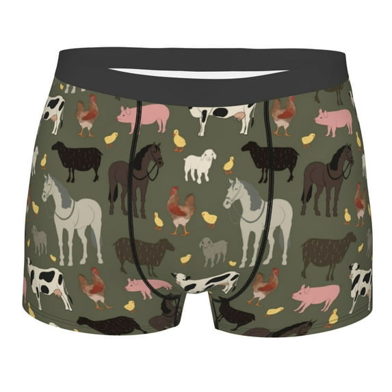 Daiia Design Name All Over Print Boxer Briefs -Size Name Multicolor Ultra Soft Performance Boxer Briefs