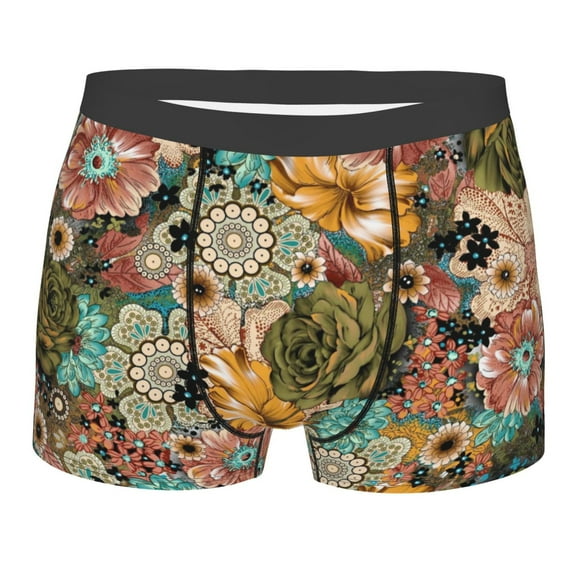 Daiia Design Name All Over Print Boxer Briefs -Size Name Multicolor Ultra Soft Performance Boxer Briefs