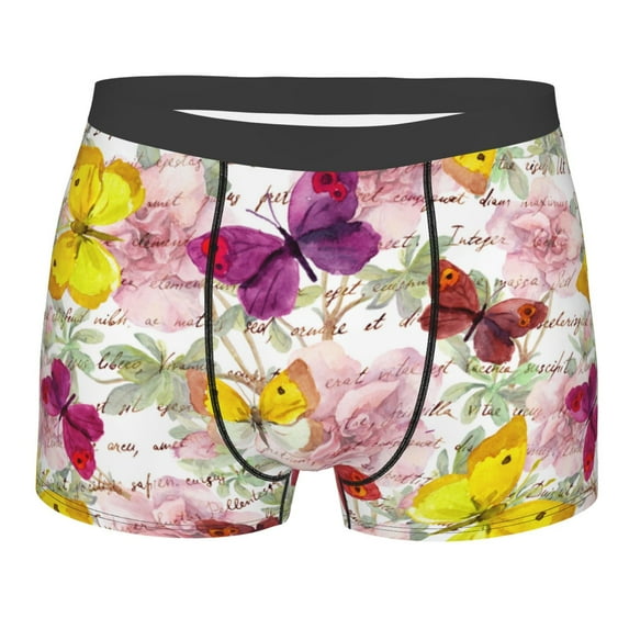 Daiia Design Name All Over Print Boxer Briefs -Size Name Multicolor Ultra Soft Performance Boxer Briefs