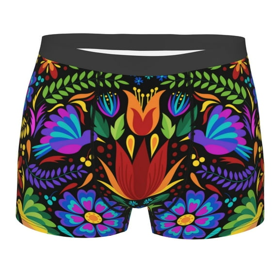 Daiia Design Name All Over Print Boxer Briefs -Size Name Multicolor Ultra Soft Performance Boxer Briefs