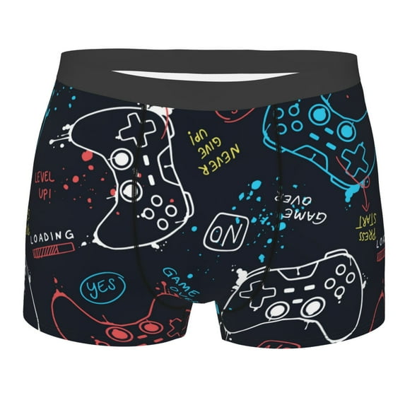 Daiia Design Name All Over Print Boxer Briefs -Size Name Multicolor Ultra Soft Performance Boxer Briefs