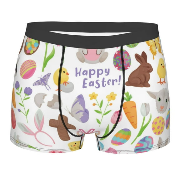 Daiia Design Name All Over Print Boxer Briefs -Size Name Multicolor Ultra Soft Performance Boxer Briefs