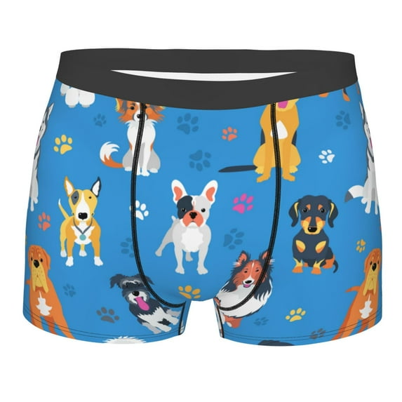 Daiia Design Name All Over Print Boxer Briefs -Size Name Multicolor Ultra Soft Performance Boxer Briefs