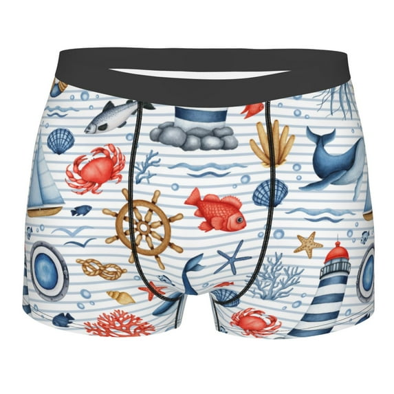 Daiia Design Name All Over Print Boxer Briefs -Size Name Multicolor Ultra Soft Performance Boxer Briefs