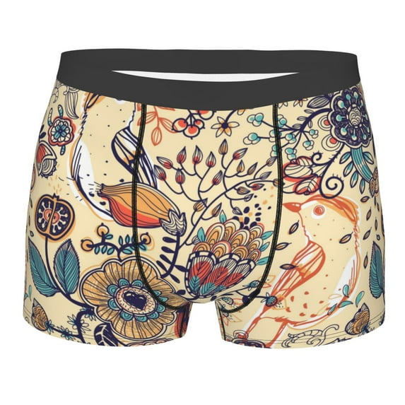 Daiia Design Name All Over Print Boxer Briefs -Size Name Multicolor Ultra Soft Performance Boxer Briefs
