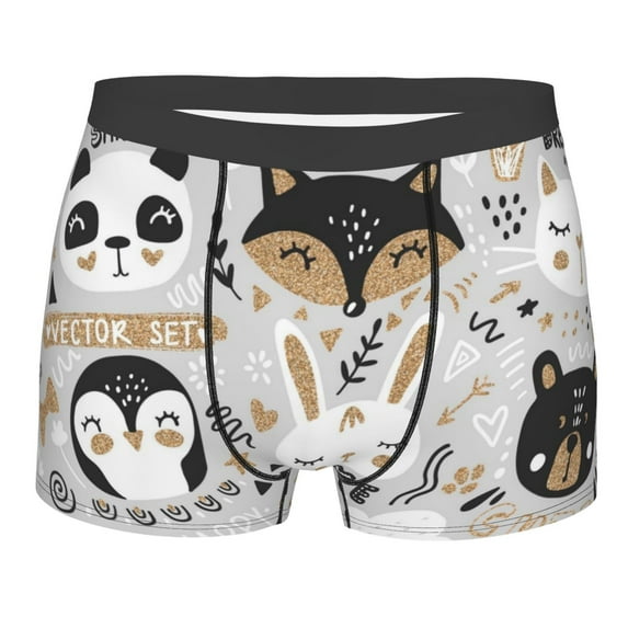 Daiia Design Name All Over Print Boxer Briefs -Size Name Multicolor Ultra Soft Performance Boxer Briefs