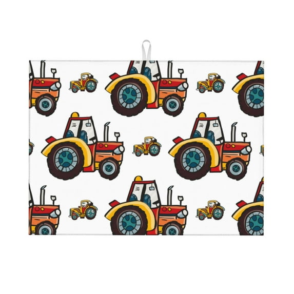 Daiia Design Name Dish Drying Mat For Kitchen Counter Microfiber Absorbent Leaves Dish Draining Mat Reusable Washable Large 18"X24"