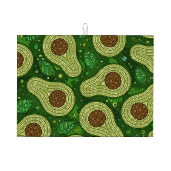 Daiia Design Name Dish Drying Mat For Kitchen Counter Microfiber Absorbent Leaves Dish Draining Mat Reusable Washable Large 18"X24"