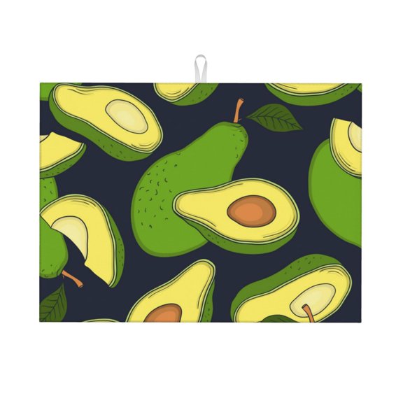 Daiia Design Name Dish Drying Mat For Kitchen Counter Microfiber Absorbent Leaves Dish Draining Mat Reusable Washable Large 18"X24"