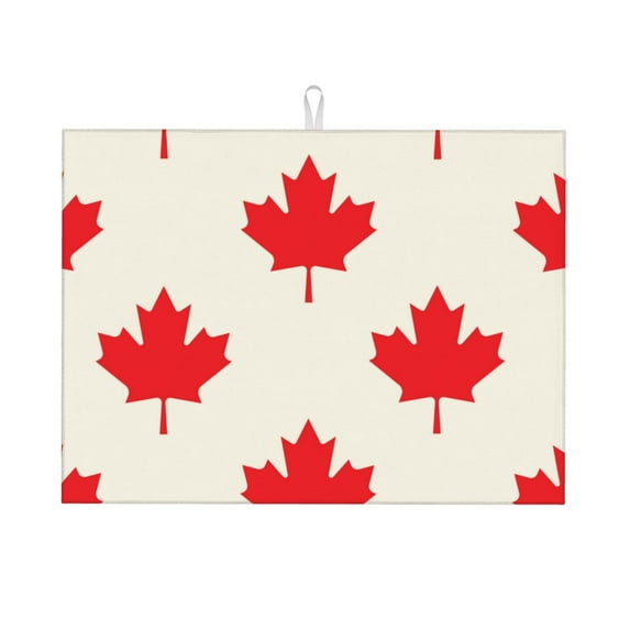 Daiia Design Name Dish Drying Mat For Kitchen Counter Microfiber Absorbent Leaves Dish Draining Mat Reusable Washable Large 18"X24"