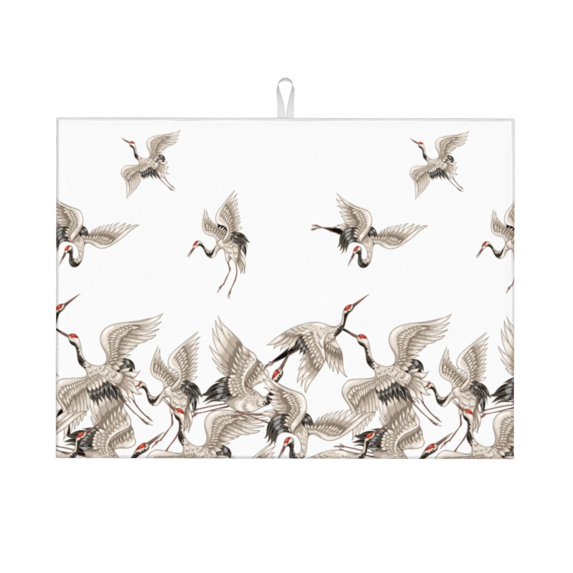 Daiia Design Name Dish Drying Mat For Kitchen Counter Microfiber Absorbent Leaves Dish Draining Mat Reusable Washable Large 18"X24"