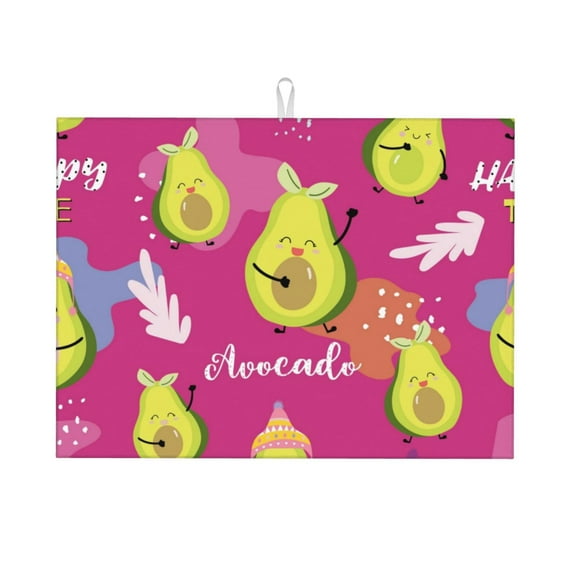 Daiia Design Name Dish Drying Mat For Kitchen Counter Microfiber Absorbent Leaves Dish Draining Mat Reusable Washable Large 18"X24"
