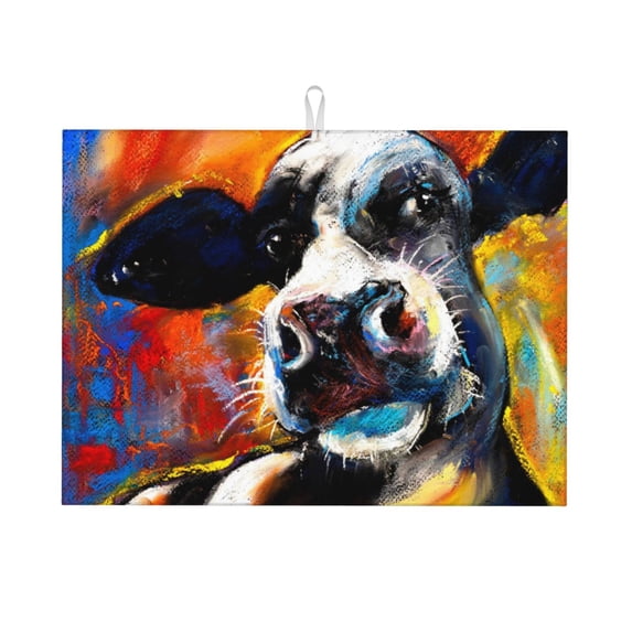 Daiia Design Name Dish Drying Mat For Kitchen Counter Microfiber Absorbent Leaves Dish Draining Mat Reusable Washable Large 18"X24"