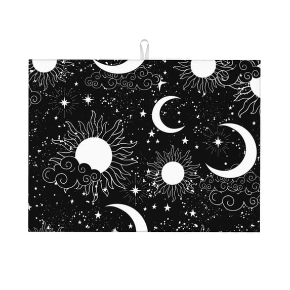 Daiia Design Name Dish Drying Mat For Kitchen Counter Microfiber Absorbent Leaves Dish Draining Mat Reusable Washable Large 18"X24"