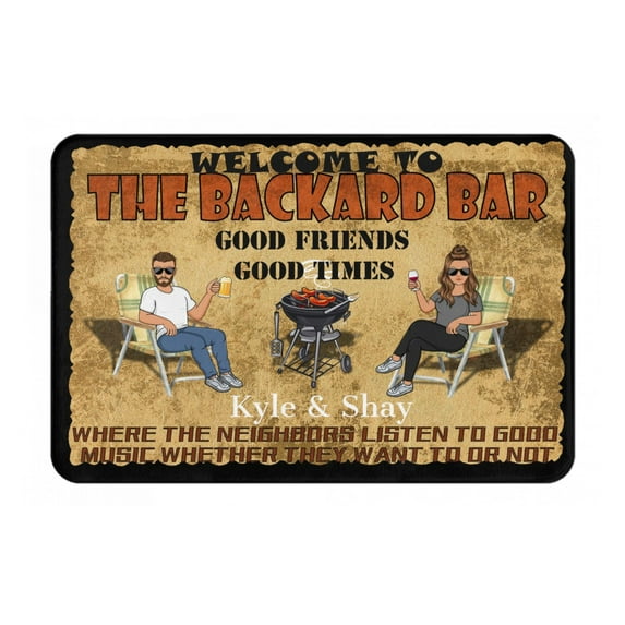 Daiia Design Name Door Mat Outdoor Indoor Hello Doormat, 16x24 Inch,Entry Rug Non-Slip Washable Indoor Door Mat, Small Oriental Accent Throw Rug For Bedroom Kitchen Entryway Bathroom