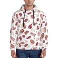 thumbnail image 1 of Daiia Different Meat for Men's Fashion Hoodies & Sweatshirts with Kangaroo Pocket Hooded Sweatshirt Breathable & Moisture Wicking-X-Large, 1 of 7